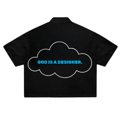 Chemise zippée "GOD IS A DESIGNER."
